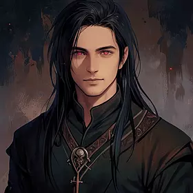 «Dark medieval anime man»