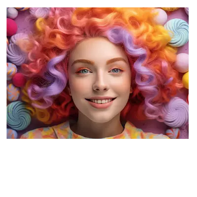 Девушка в красках 40х30 см