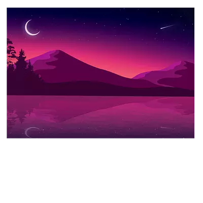 Фото на холсте фиолетовый пейзаж, размера 70x50