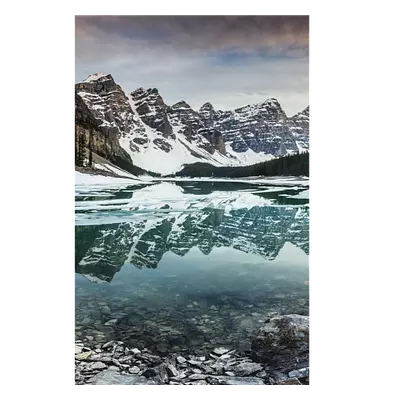 Фото на холсте зимнее озеро, размера 30x45