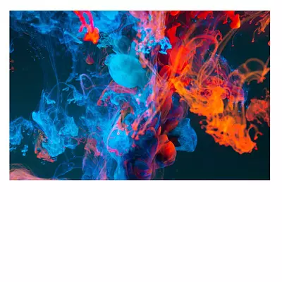 Фото на холсте краска в воде, размера 40x40