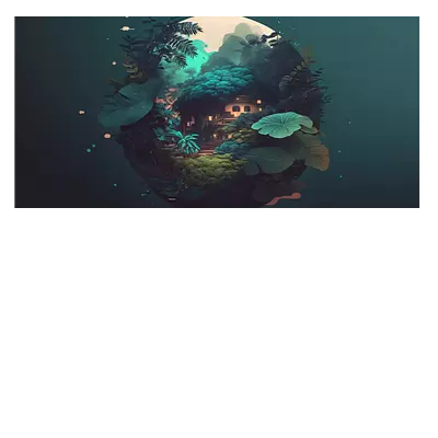 Фото на холсте круглый арт природы, размера 80x40