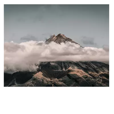 Фото на холсте горы в облаках, 50х40 см