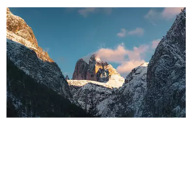 Фото на холсте «снежные горы» 30х20 см.