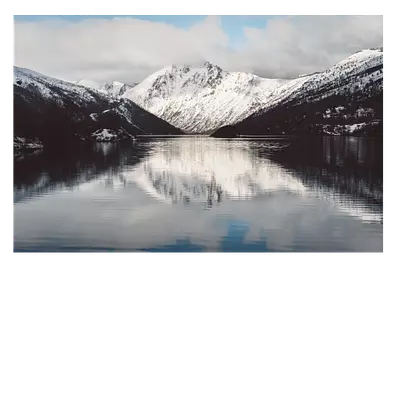 Фото на холсте озеро на фоне гор, размера 60x40