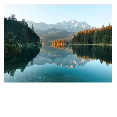 Фото на холсте озеро с горами, 40 x 30 см, до 220 см в длину