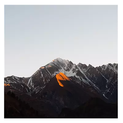 Фото на холсте горы под закатным солнцем, размера 80x80