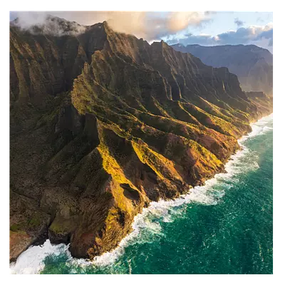 Фото на холсте берег зеленого острова, размера 100x100