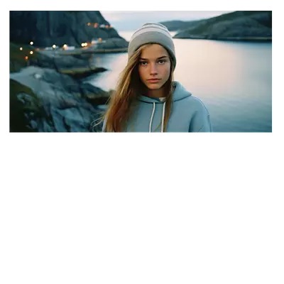 Фото на холсте девушка у озера, размера 60x30