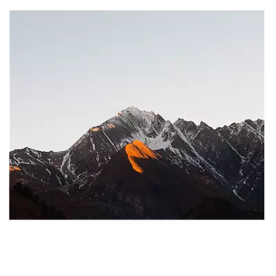 Фото на холсте горы под закатным солнцем, размера 60x50