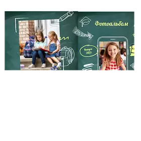 Школьная тема, зелёная доска