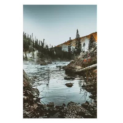 Фото на холсте горное озеро, размера 60x90