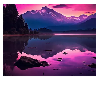 Наслаждайтесь красотой фиолетового озера на холсте! сделайте незабываемый подарок себе или близким.