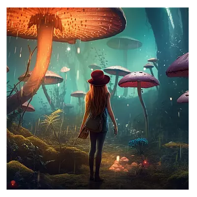 Фото на холсте девушка в сказке, размера 40x40