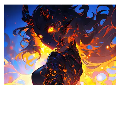 Фото на холсте demonic girl. размер 40 x 30. до 220 знаков.