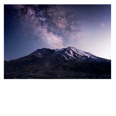 Фото на холсте горы на фоне звёзд, размера 70x50