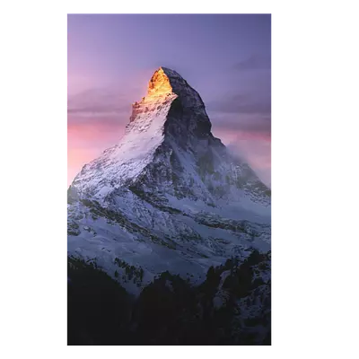 Фото на холсте горный пик, размера 20x30