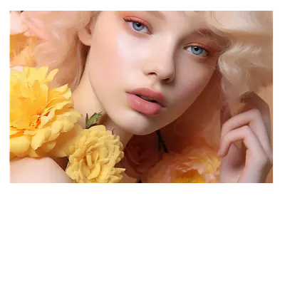 Фото на холсте девушка в цветах, размера 120x80