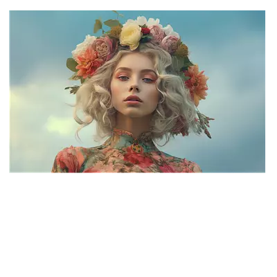 Картина на холсте «девушка с венком». размер 45х30 см.