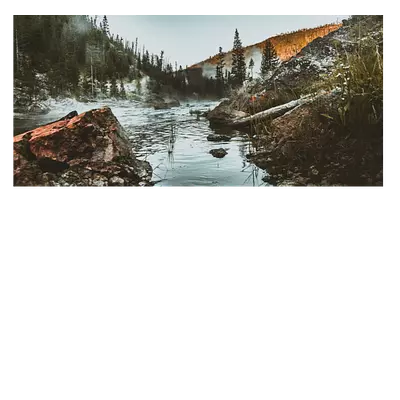 Фото на холсте горное озеро, размера 60x30