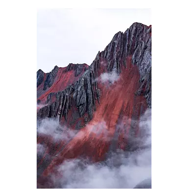 Фото на холсте горный хребет в облаках, размера 30x45