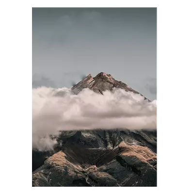 Фото на холсте горы в облаках, размера 50x70