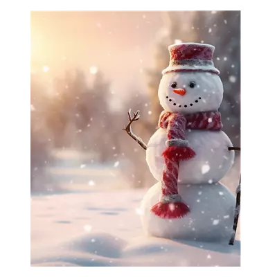 Фото на холсте снеговик, размера 50x60
