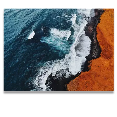 Фото на холсте волны, размера 80x60