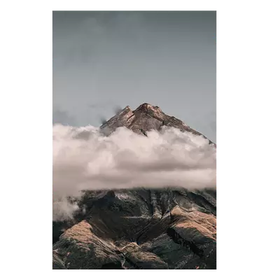 Фото на холсте горы в облаках, размера 30x45