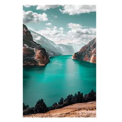 Фото на холсте зеленоватое озеро, размера 60x90