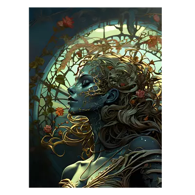 Фото на холсте девушка ai, размера 60x80