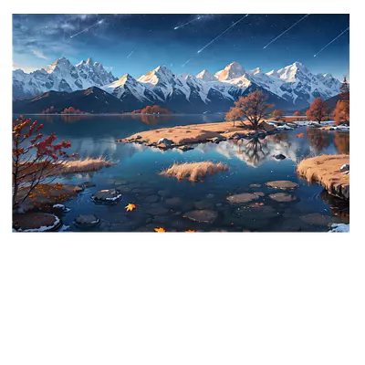 Фото на холсте рисунок озера, размера 75x50