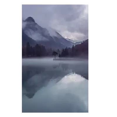 Фото на холсте вечернее озеро, размера 20x30