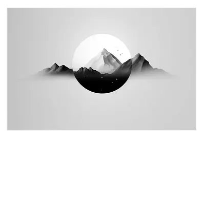 Фото на холсте абстракция гор, размера 75x50