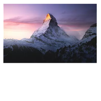 Фото на холсте горный пик 45х30 см. закажите онлайн!