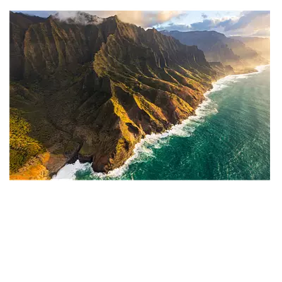 Фото на холсте берег зеленого острова, размера 90x60