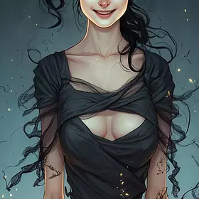 «Темная фея в аниме-стиле»