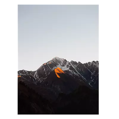 Фото на холсте горы под закатным солнцем, размера 60x80