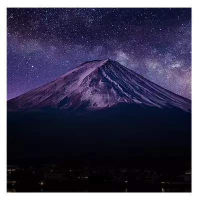 Фото на холсте гора со звёздами, размера 30x30