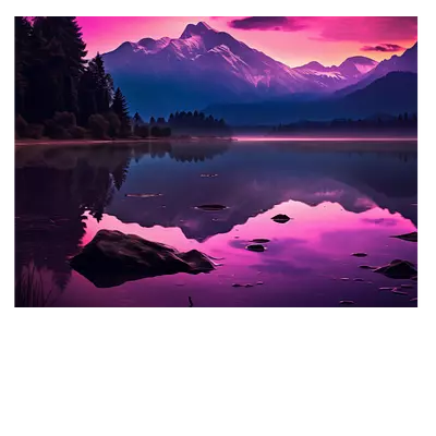 Фото на холсте фиолетовое озеро. размер 40 x 30.