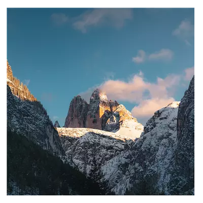 Фото на холсте снежные горы, размера 40x40