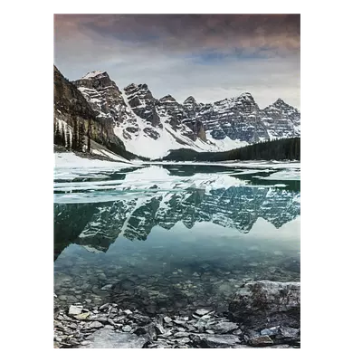 Фото на холсте зимнее озеро, размера 60x80