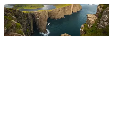 Фото на холсте фьорд, размера 90x30