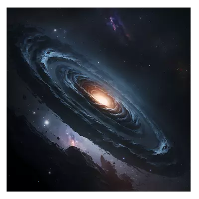 Фото на холсте галактика, размера 100x100