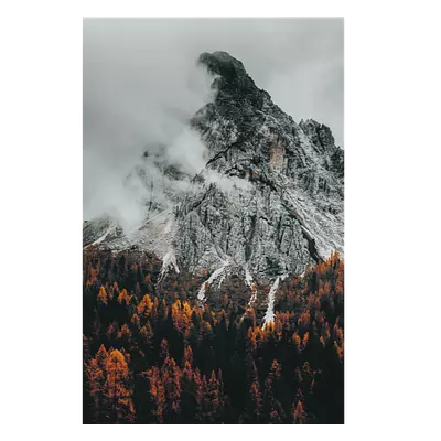 Фото на холсте горный пик в облаках, размера 40x60
