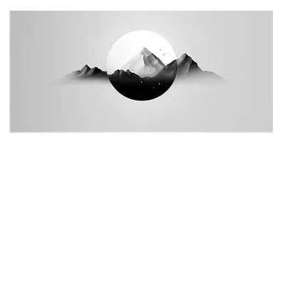 Фото на холсте абстракция гор, размера 60x30