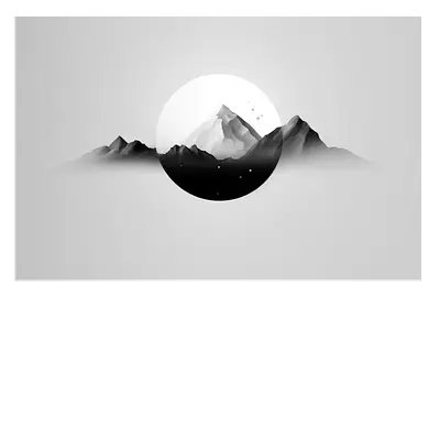 Фото на холсте абстракция гор, размера 90x60