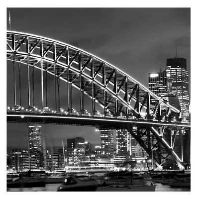 Фото на холсте мост ч/б, размера 40x40
