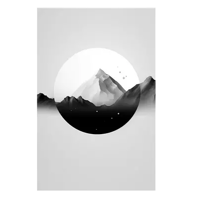 Фото на холсте абстракция гор, размера 50x75