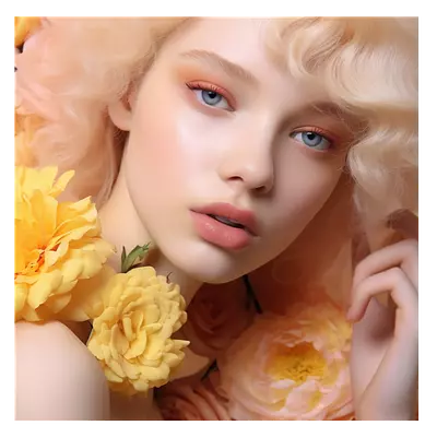 Фото на холсте девушка в цветах, размера 30x30